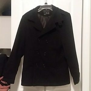 NWOT Men's Soft Black Peacoat